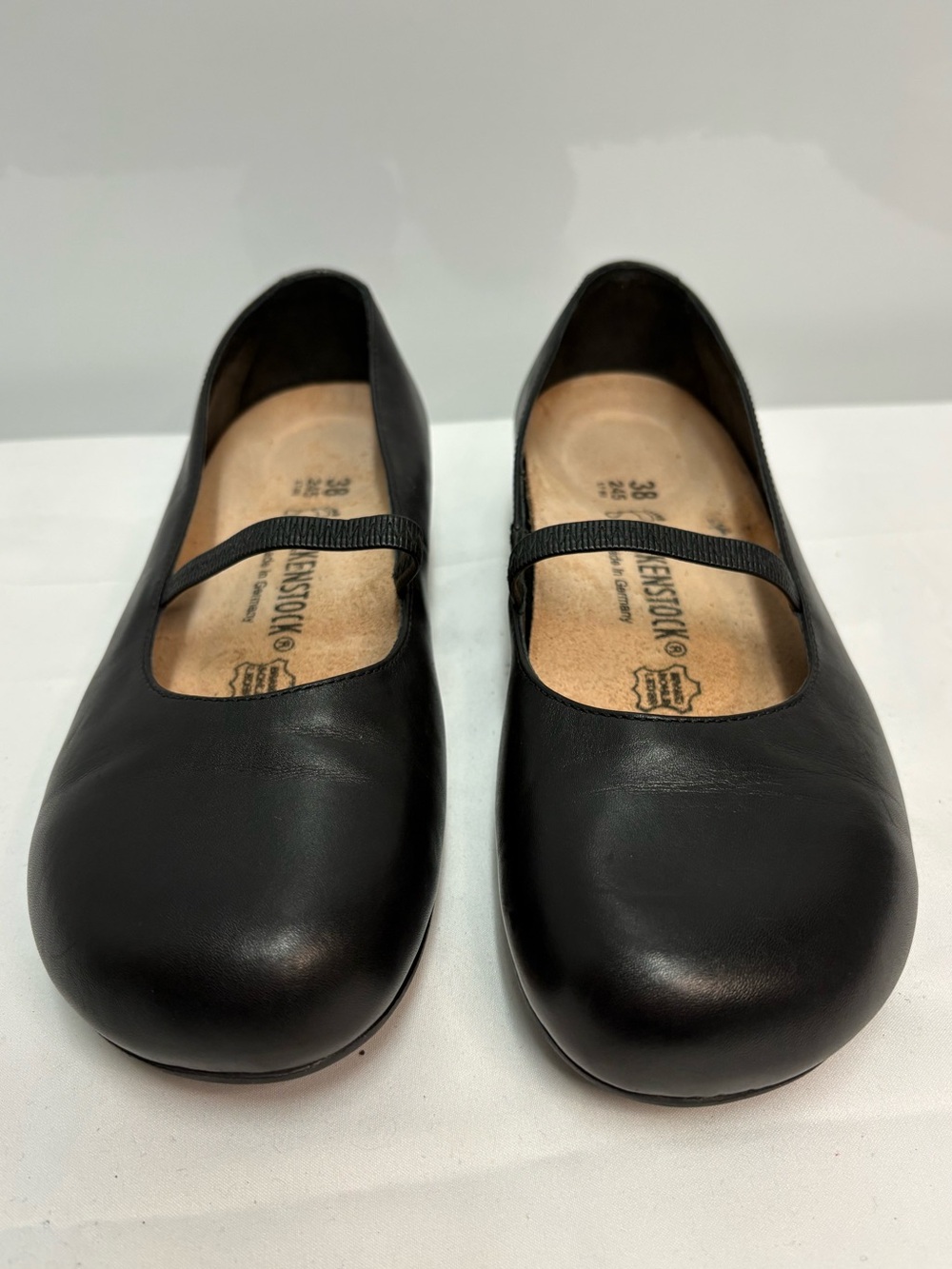 Birkenstock Iona Black Leather Mary Jane Flats Size 38 (US 7 / 7.5)